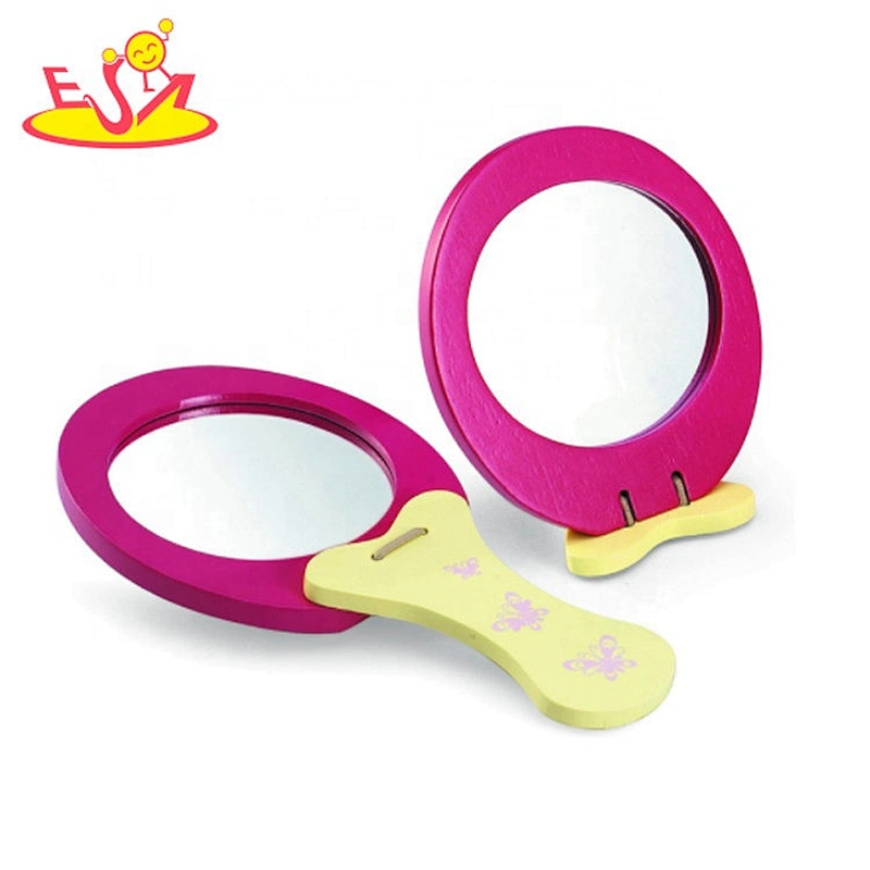 2020 New arrived pink wooden pretend make up set for kids W10D268