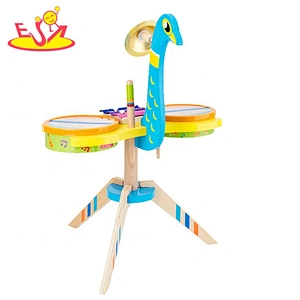 2020 New hottest baby wooden toy drum kit for wholesale W07J042