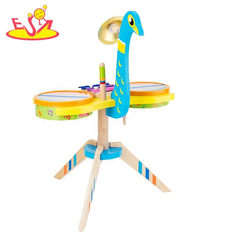 2020 New hottest baby wooden toy drum kit for wholesale W07J042