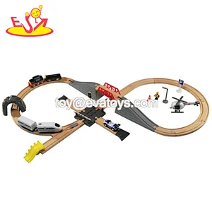 2020 New arrival small wooden railway trains for children W04C190