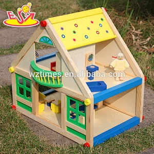 Wholesale top fashion kids wooden toy barn best design children wooden toy barn W06A105
