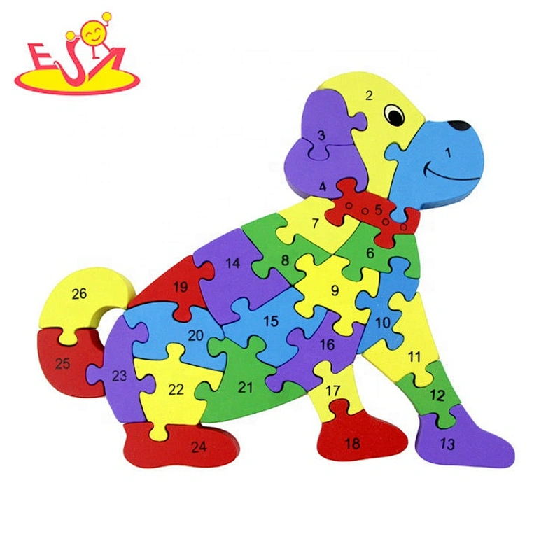 2020 top sale kids wooden 3d animal puzzles for wholesale W14I019