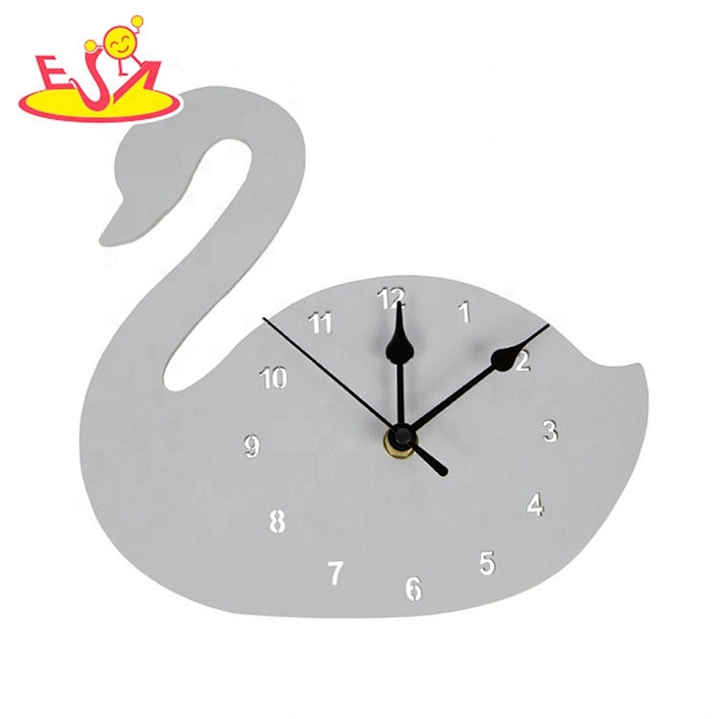 2020 wholesale pink wooden mechanical wall clock with customize W14K060B