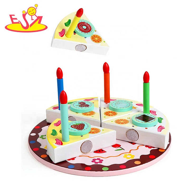 2020 most popular kids cake wooden cutting toy with candles W10B337