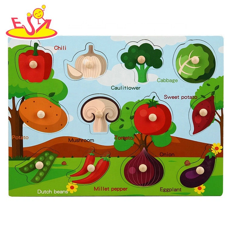 2020 New sale kids preschool wooden ocean life puzzle with customize W14M196