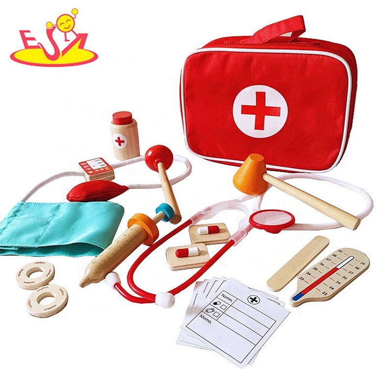 2020 New released first aid kit wooden toy nurse kit for pretend W10D277