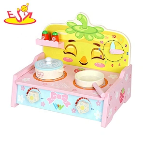 2020 New released mini wooden toy stove for kids W10C519