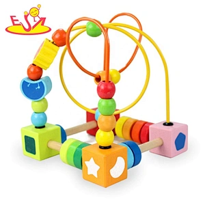 2020 New hotteest educational wooden busy bead maze for kids W11B208