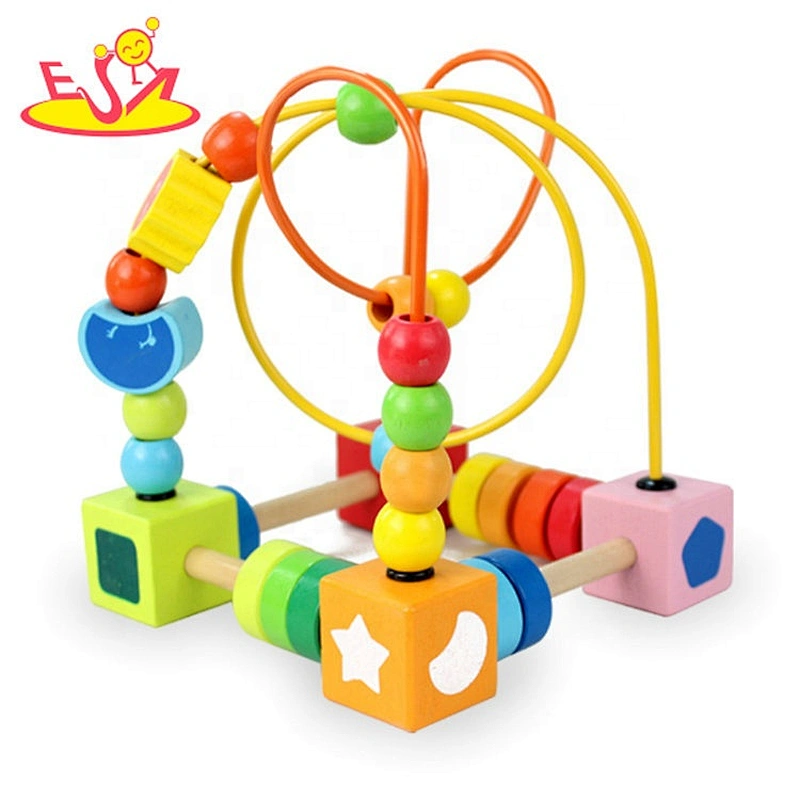 2020 New hotteest educational wooden busy bead maze for kids W11B208