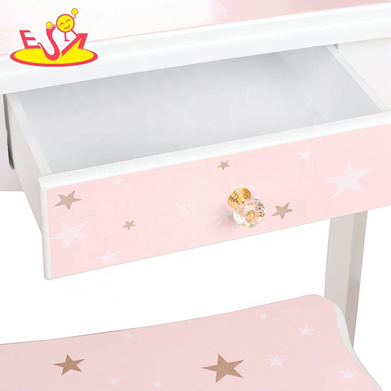 Most popular nordic style wooden dressing table in pink W08H094