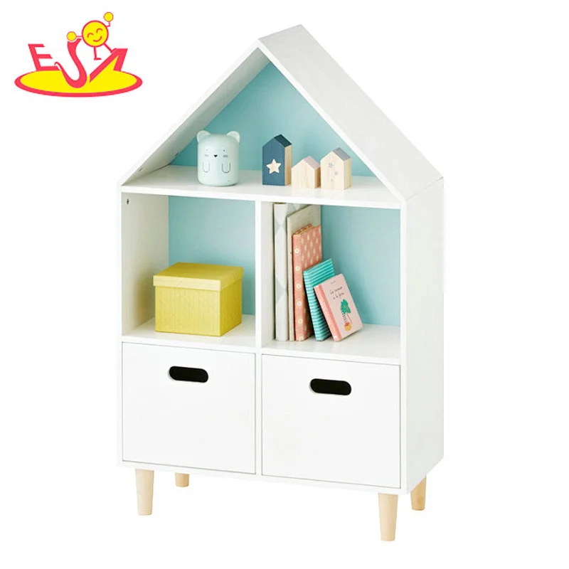 2020 white simeple custom wood Indoor decorations storage shelf  W08C300