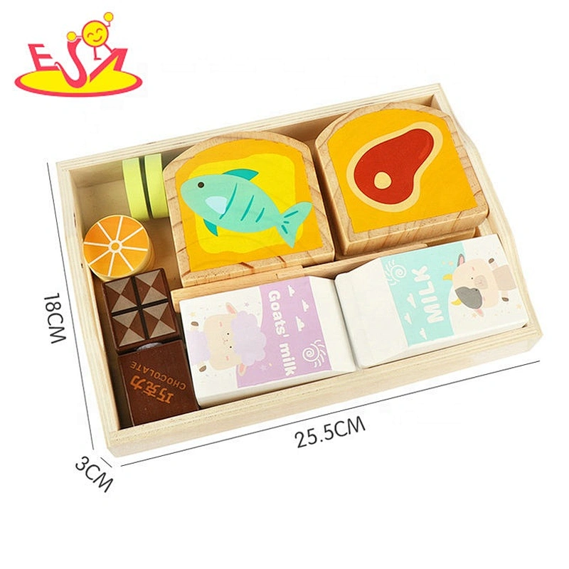 2020 new released montessori wooden play food sets for baby W10B336