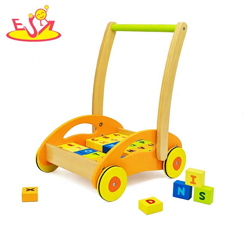 2020 New fashion multifunctional wooden walker toy for toddlers W16E153