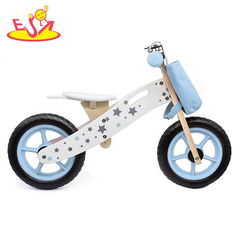 2020 new arrival blue wooden baby balance bike for walking learning W16C194D