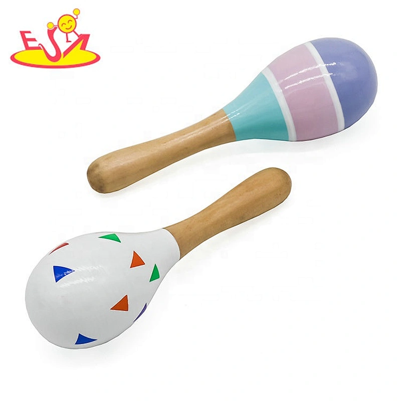 Most popular educational wooden playing maracas for kids W07I149