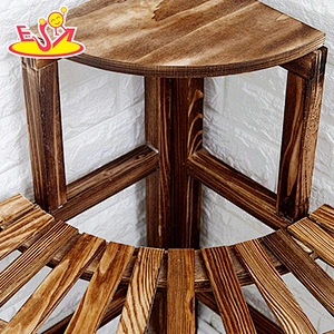 High quality 3 tiers wooden ladder plant stand in brown W08H105