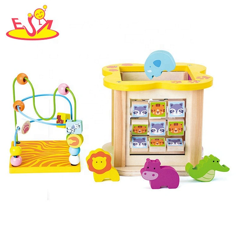 2020 New hotteest educational wooden busy bead maze for kids W11B208