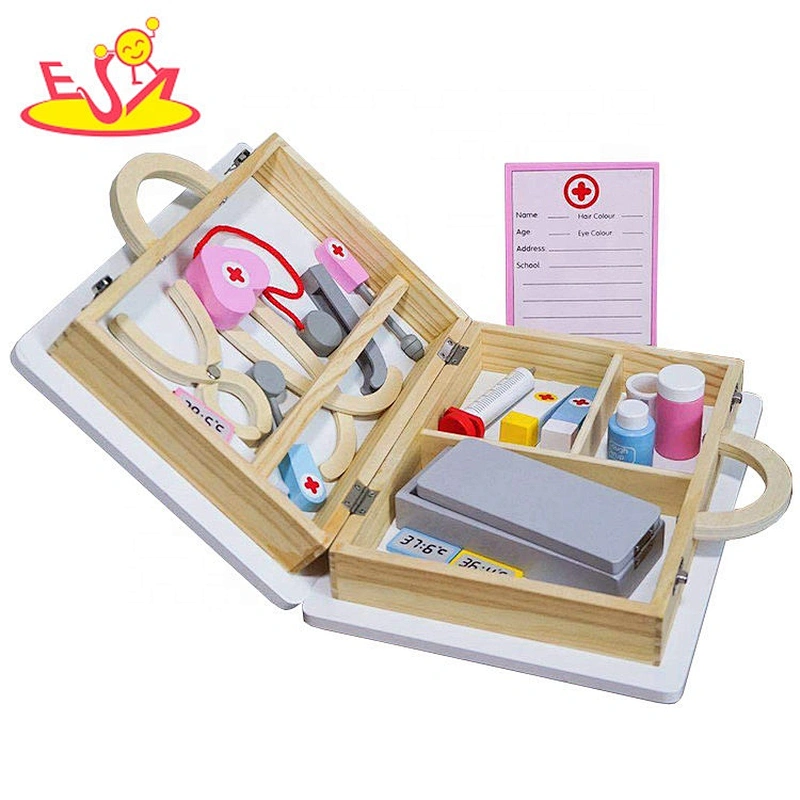 2020 New released first aid kit wooden toy nurse kit for pretend W10D277