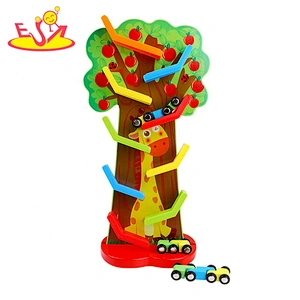 Top sale funny wooden race track toy for toddlers W04E095