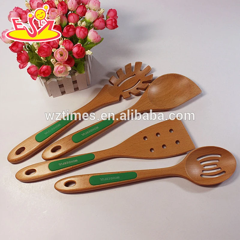 2018 high quality wooden spatula set hottest wooden spatula set W02B012