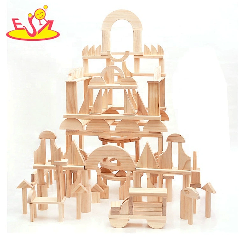 2020 wholesale 58 pcs wooden giant outdoor building blocks with customize W01D048