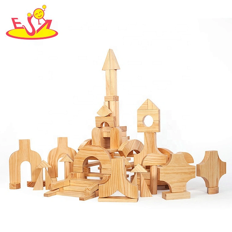 2020 high quality 508PCS wooden kids outdoor construction blocks for sale W01D052