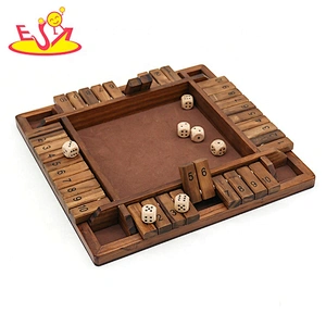 2020 top sale educational wooden 4 way shut the box for kids W11A113