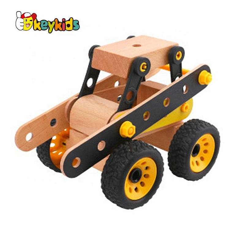 2020 New arrived educational wooden diy toy car for kids W03B104