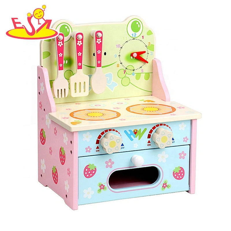 2020 wholesale cheap small wooden toy kitchen set for kids W10C523