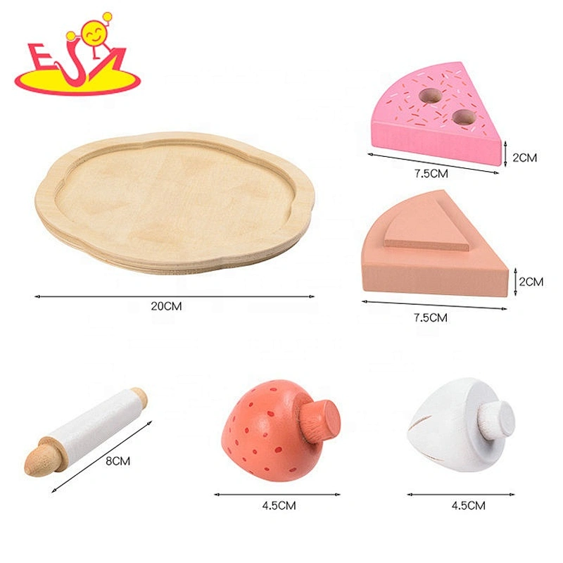 2020 most popular pink baby natural wood cake with candles W10B335