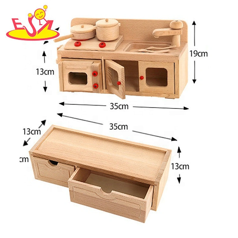 2020 New arrival pretend kids wooden toy kitchen for wholesale W10C532