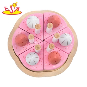 2020 most popular pink baby natural wood cake with candles W10B335