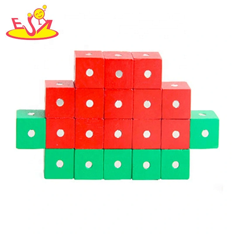 2020 high quality children educational wooden magnetic building blocks for wholesale W13A206