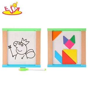 High quality children wooden geometric shape puzzles for education W12D201