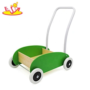 2020 New design pink wooden baby push along walker for wholesale W16E152