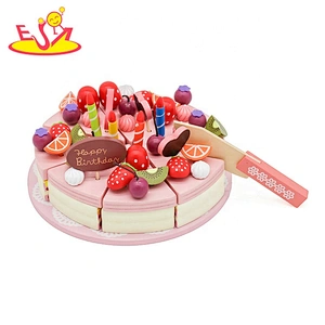 New arrival kids wooden birthday cake toy for role play W10B321
