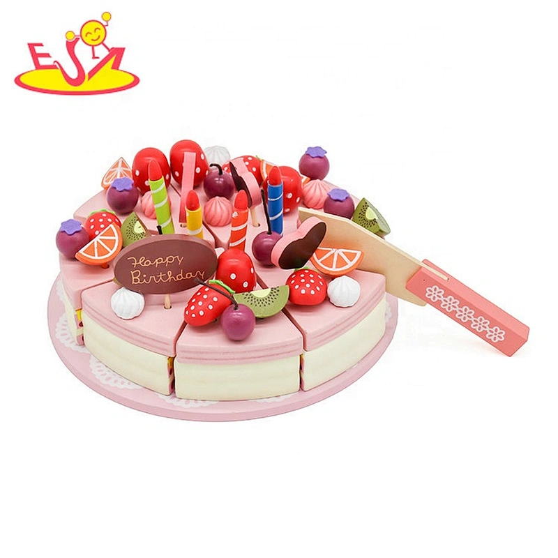 New arrival kids wooden birthday cake toy for role play W10B321