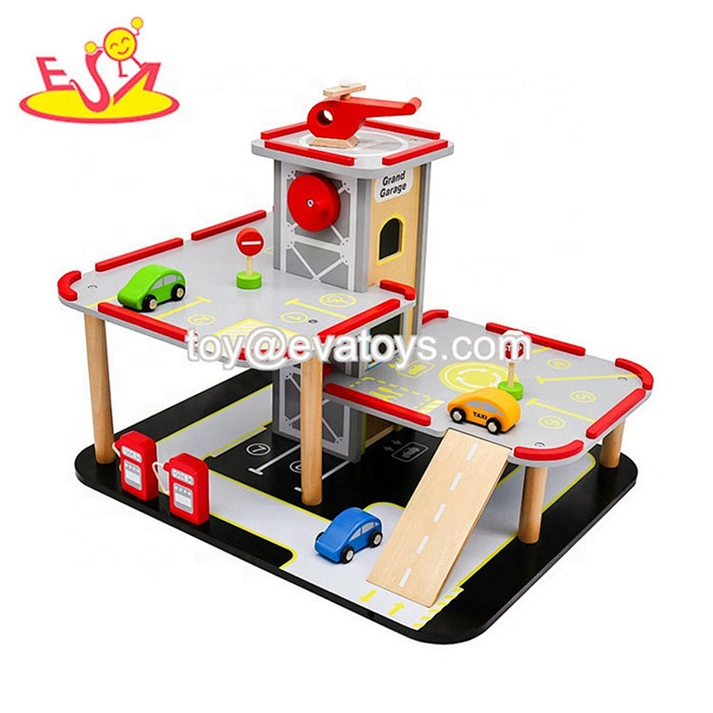 2020 New arrival educational wooden car parking toy for kids W04B083