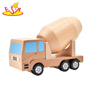 Education Baby Developmental Geometric Blocks Cartoons Wooden Train Truck Toys  for Kids W04A462