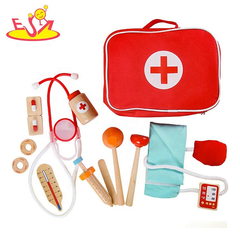 2020 New released first aid kit wooden toy nurse kit for pretend W10D277