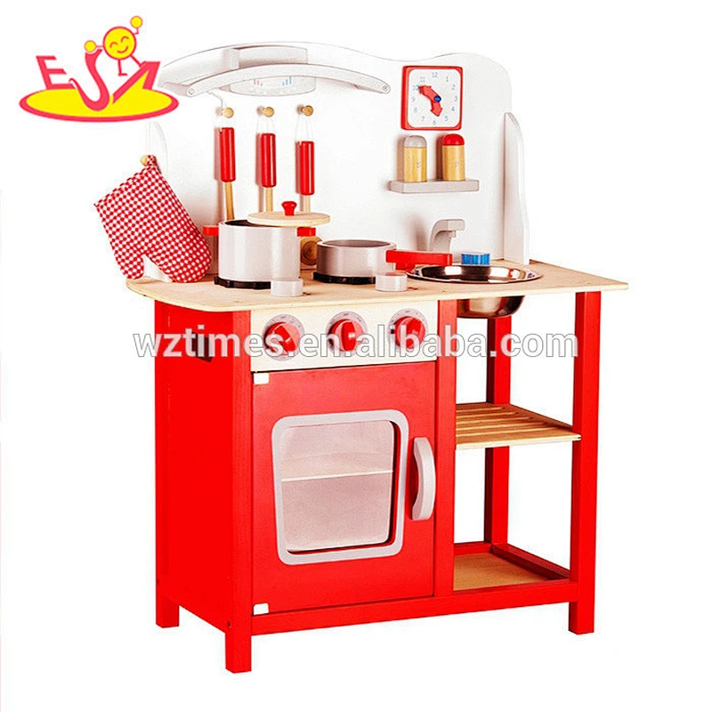 2018 New design wooden play kitchen toy children wooden play kitchen toy lovely wooden play kitchen toy W10C133