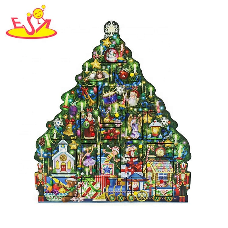 2020 new arrival christmas wooden baby advent calendar for gift W09F025