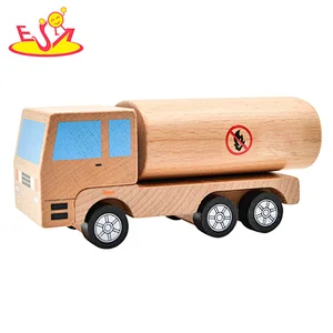 new design Mini wooden truck car van toy for baby W04A465