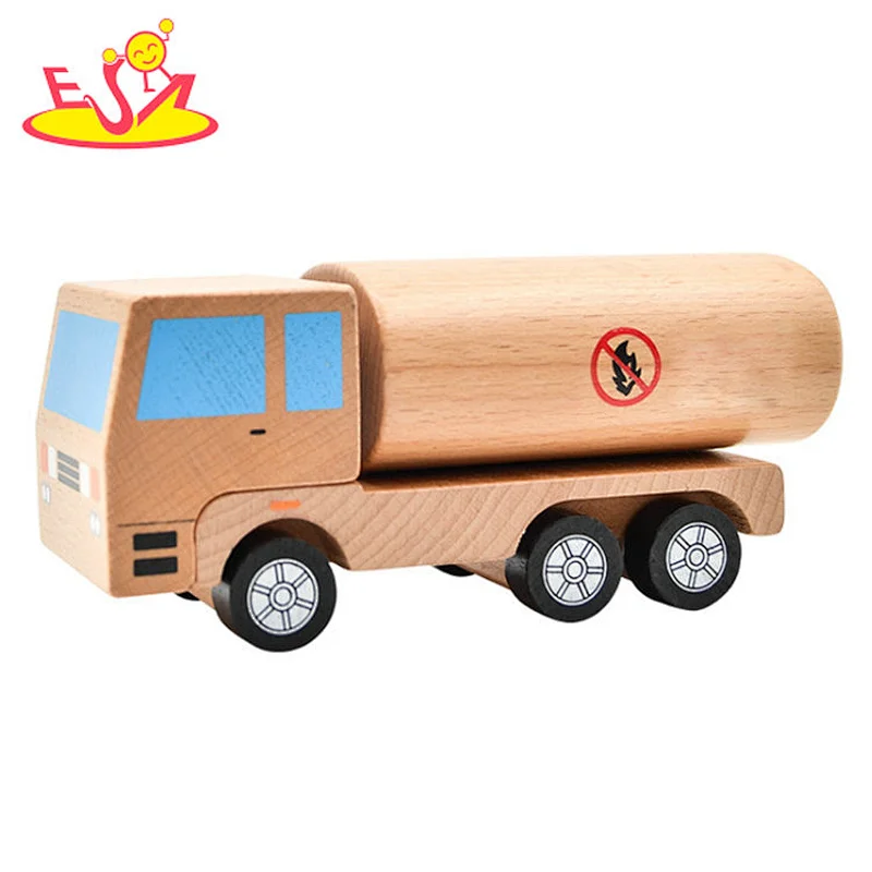 new design Mini wooden truck car van toy for baby W04A465