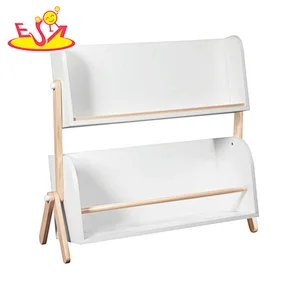 Solid wood Classified 2020 wooden organizer small blue storage shelf for kids W08C296