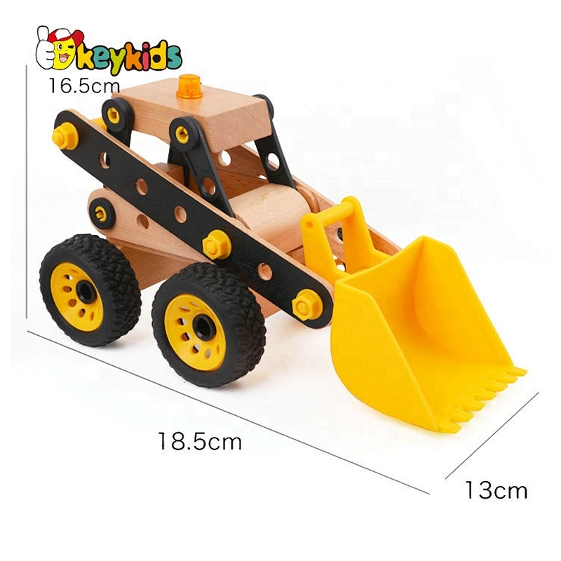 2020 New arrived educational wooden diy toy car for kids W03B104