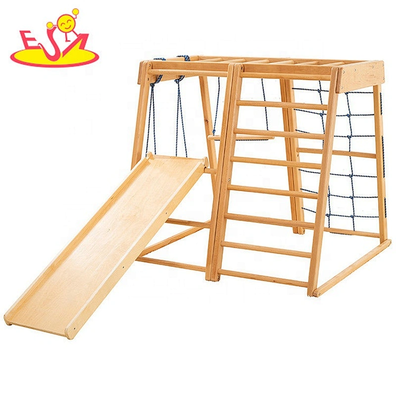 2020 High quality indoor wooden climbing frames with ladders W01F004