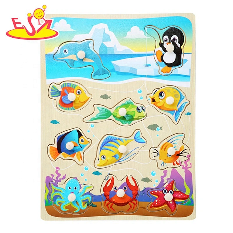 2020 new design intelligent wooden farm animal puzzle for children W14M207