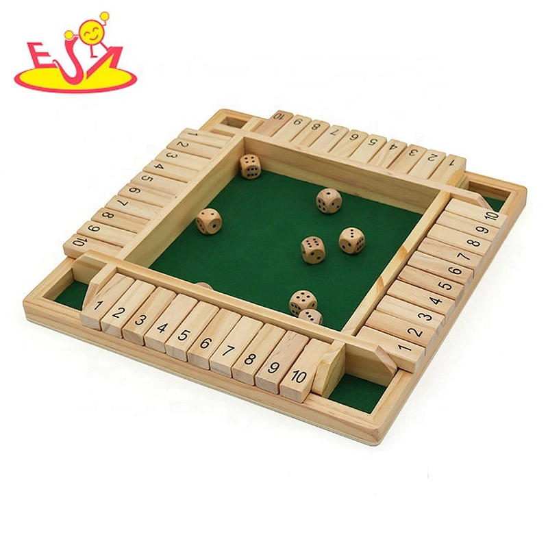 2020 new arrival educational wooden shut the box board game for kids W11A114