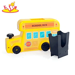 2020 wholesale educational kids wooden domino car toy with customize W15A081C